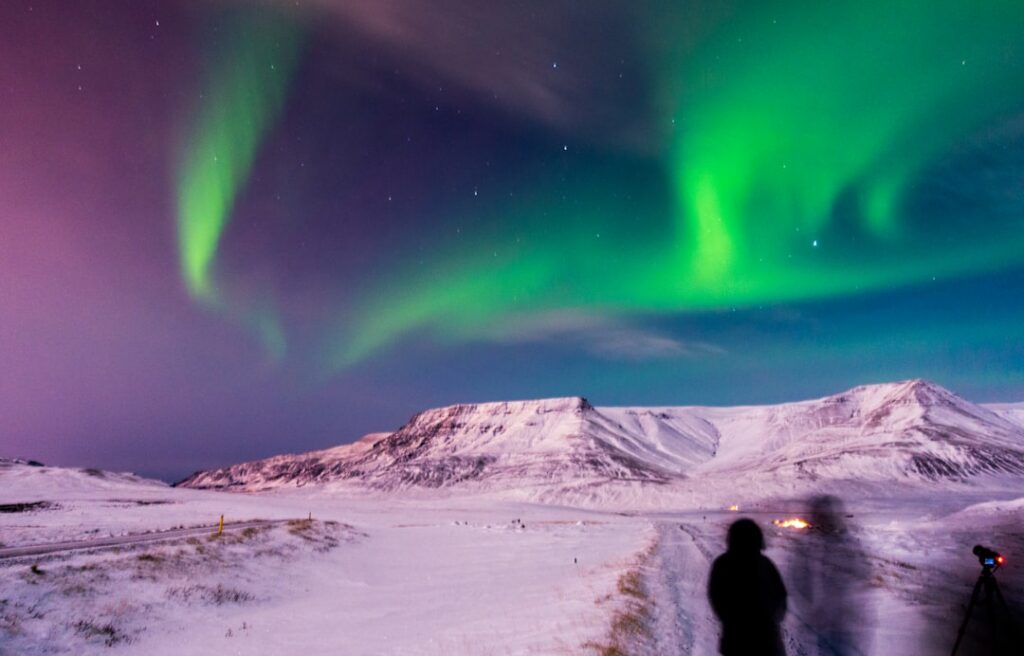 northern lights iceland — Always check road conditions at vegagerdin.is before driving at night in winter.